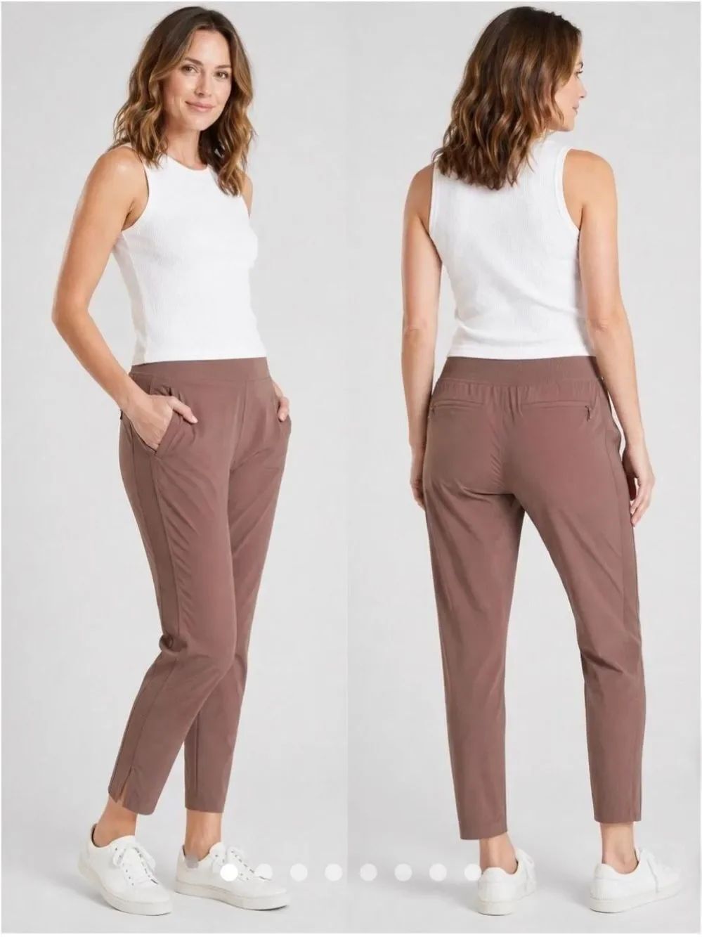 Athleta Mauve-BrownβTapered Active Trousers